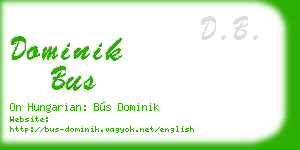 dominik bus business card